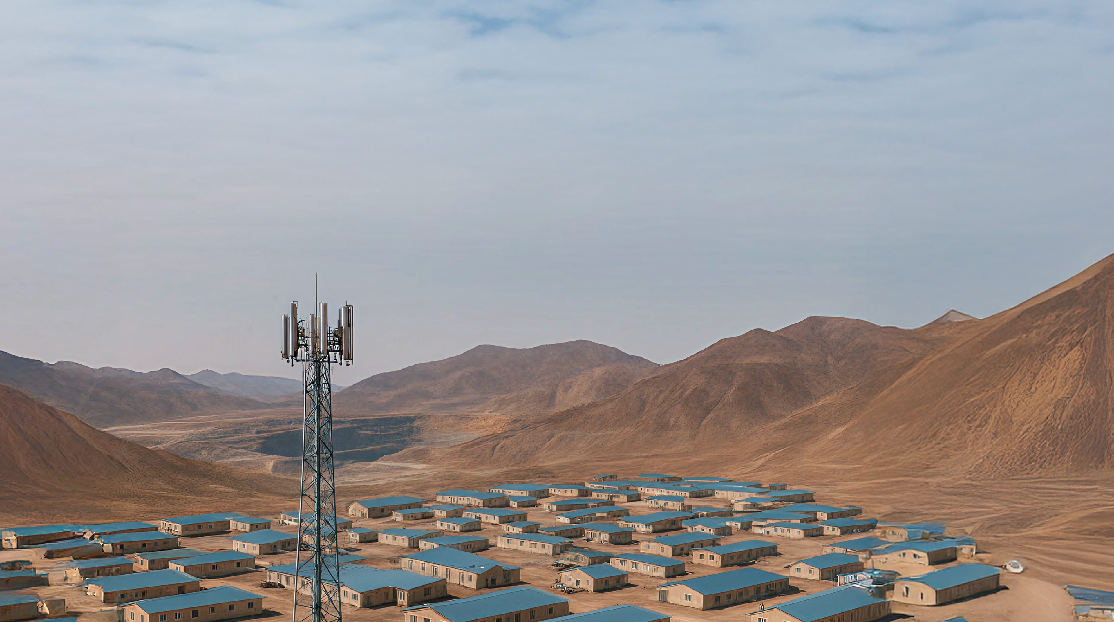 Remote mining site with cellular tower and APAD smart lock